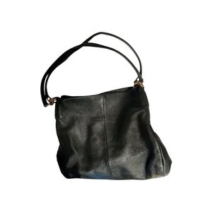 Coach Black Leather Hobo Bag